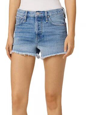 Hudson Lori High Rise Woven Denim Shorts in So Gone